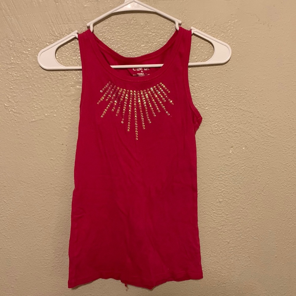 Pink Sequin Tank Top